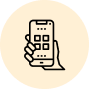 A graphic of a hand holding a cell phone